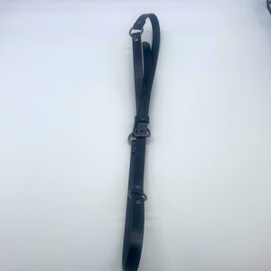 Leather Belt - Vintage Black Leather Belt with Silver Hardware Size L/XL